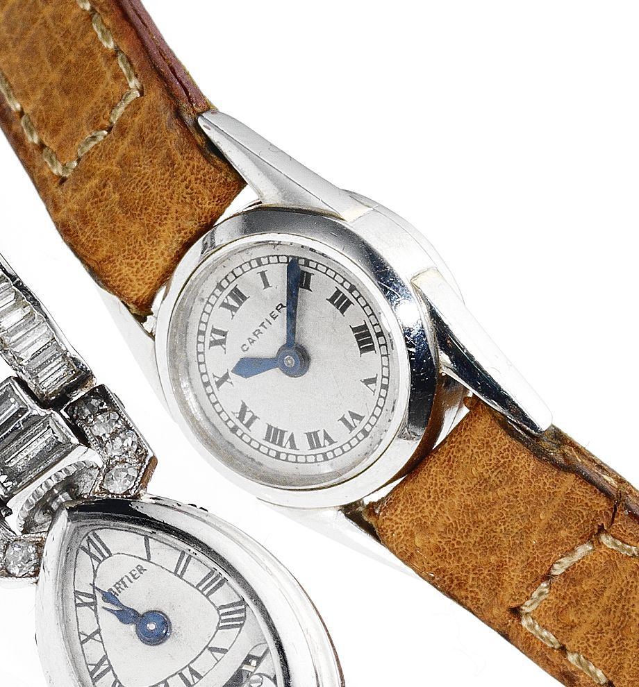Cartier. A very fine and unusual lady's platinum wristwatch1930's