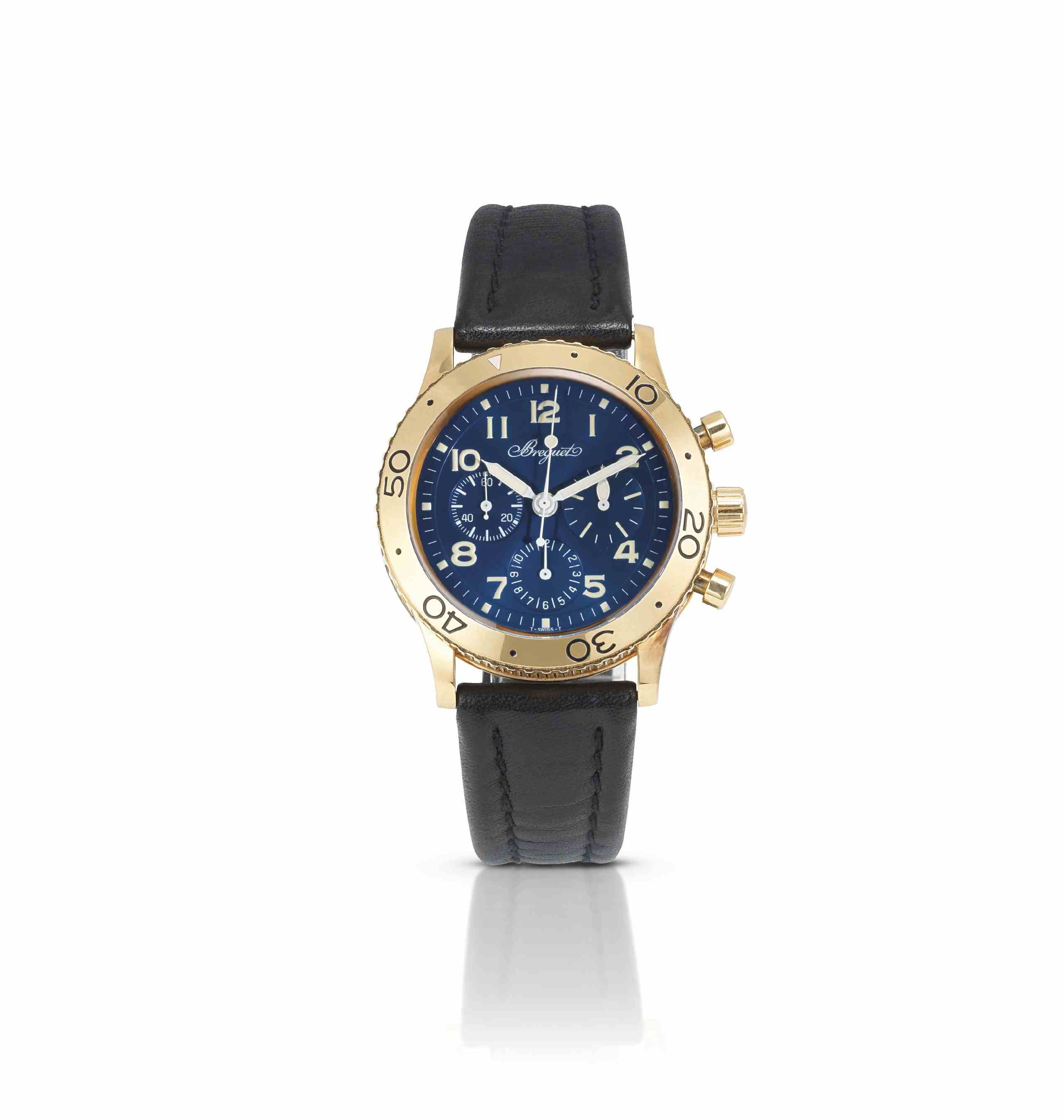 Breguet. A fine 18ct rose gold automatic chronograph wristwatchAeronavale Type XX, Ref:3800, Numbered 4793G, Circa 2005