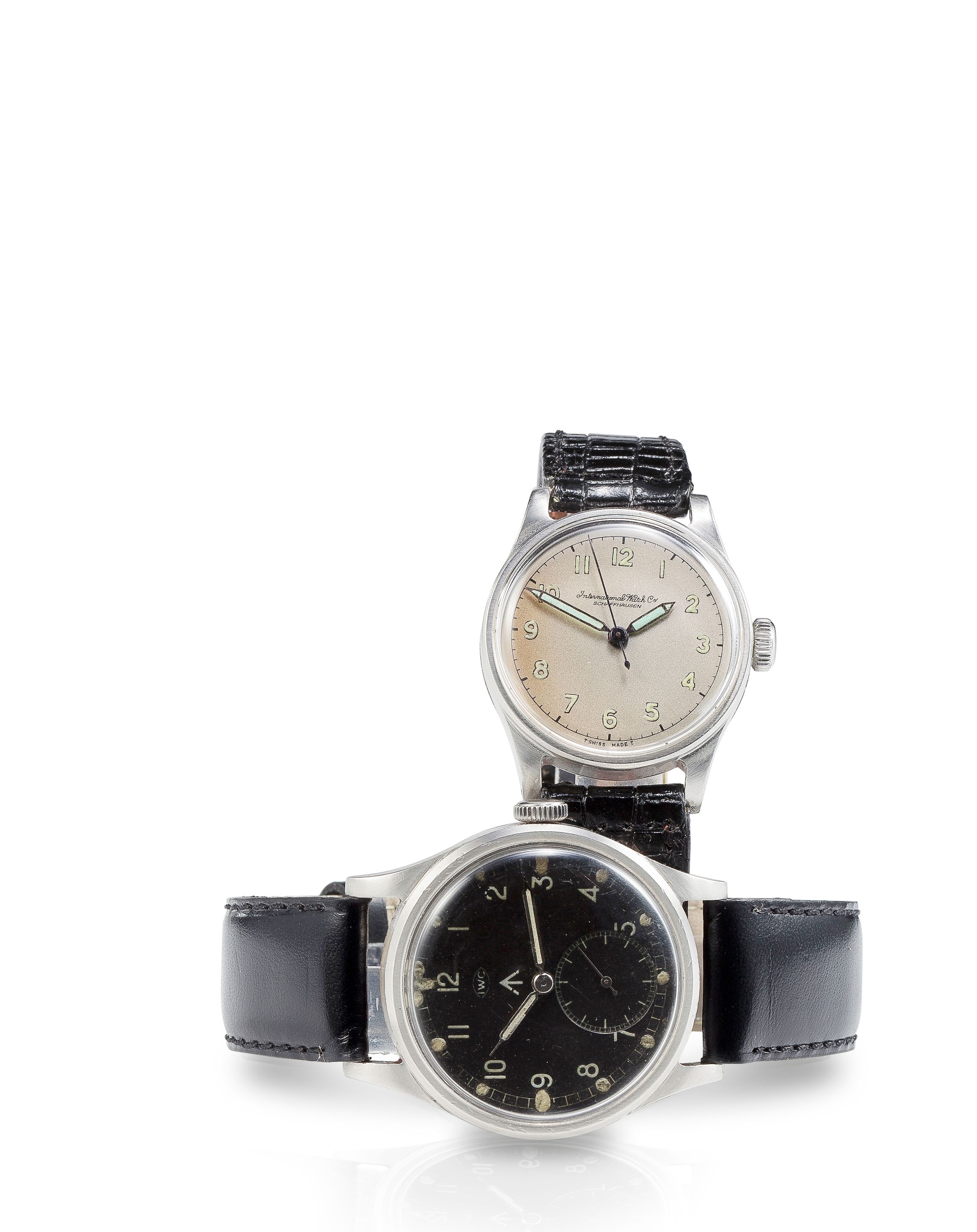 IWC. A stainless steel center seconds wristwatchCase no. 1086442, Movement no. 1052542, circa 1942