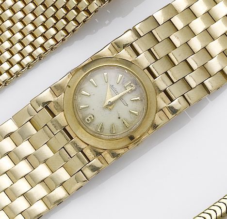 Jaeger-LeCoultre. A lady's 9ct gold bracelet watchHallmarked London 1960