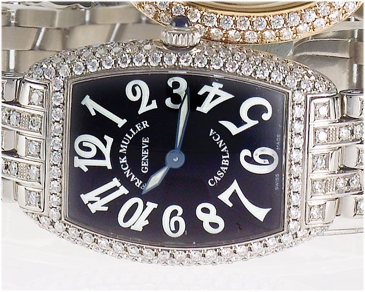 Franck Muller. A lady's stainless steel and diamond set bracelet watchCasablanca, No.3103, Ref.1752QZ, recent