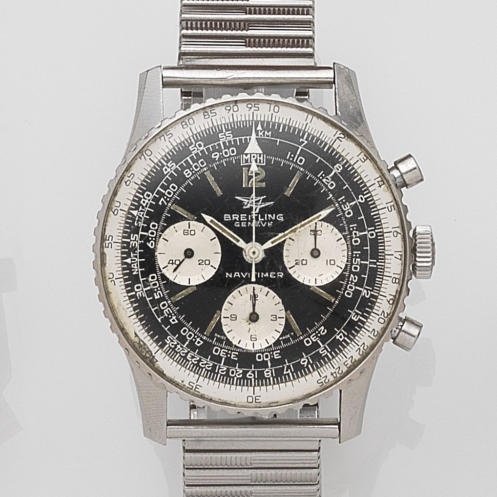 Breitling. A stainless steel manual wind chronograph bracelet watchNavitimer, Ref:806, Case No.990471, Circa 1960