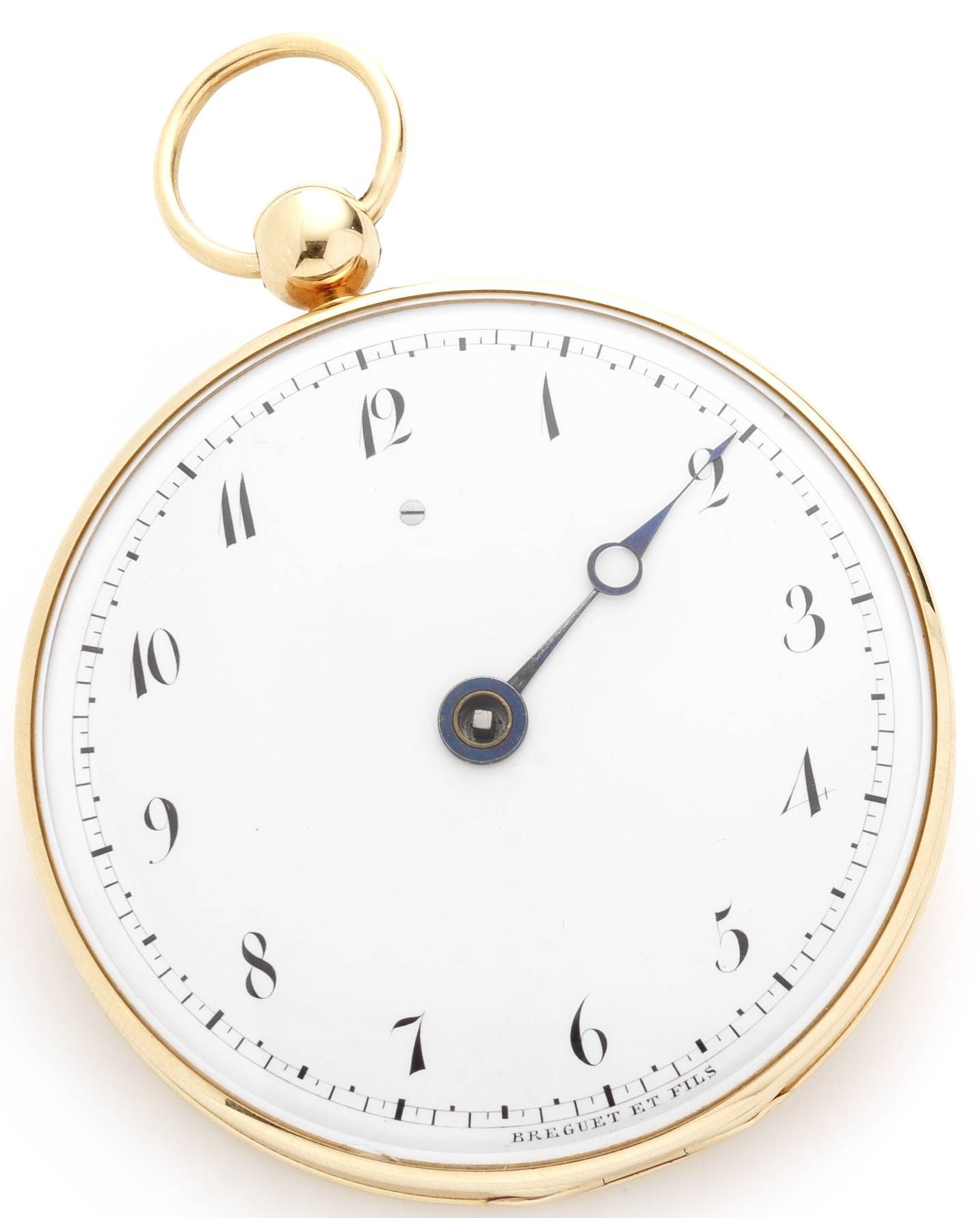 Breguet et Fils. A fine and rare gold open face key wind 'Souscription' pocket watch sold to A Weyer Frères & Cie on the 29th ...
