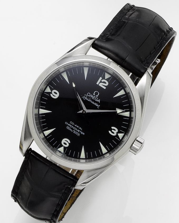 Omega. A stainless steel automatic centre seconds wristwatchRailmaster Co-axial, Recent