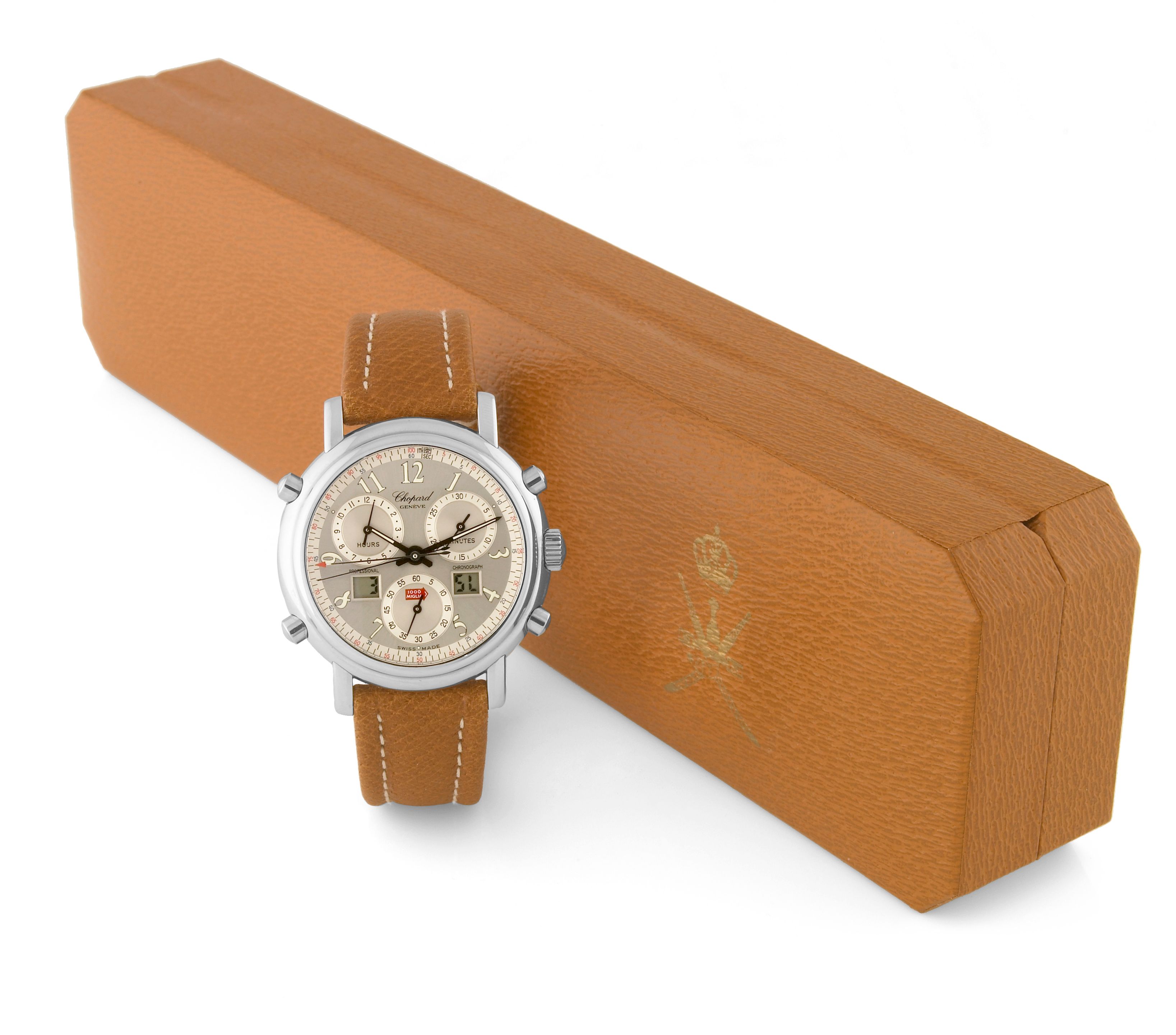 Chopard. A stainless steel quartz chronograph wristwatch1000 Miglia, Recent