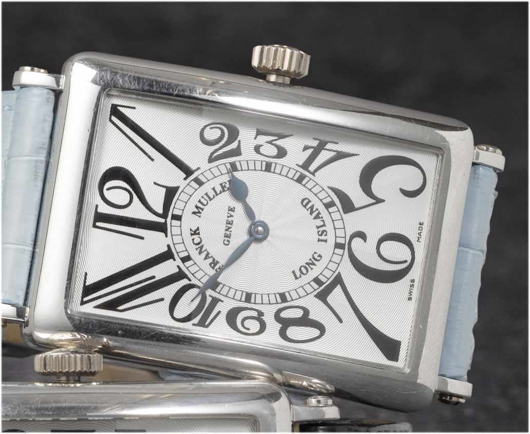Franck Muller. A fine platinum rectangular automatic wristwatchLong Island, No.43, Ref:1000 SC