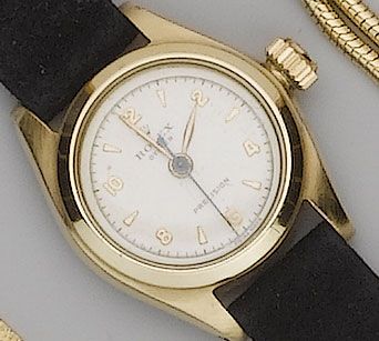 Rolex. A lady's 9ct gold wristwatch Oyster, 1947