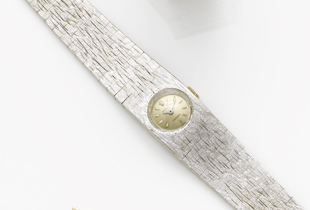 Rolex. A lady's 18ct white gold manual wind bracelet watchPrecision, Circa 1970
