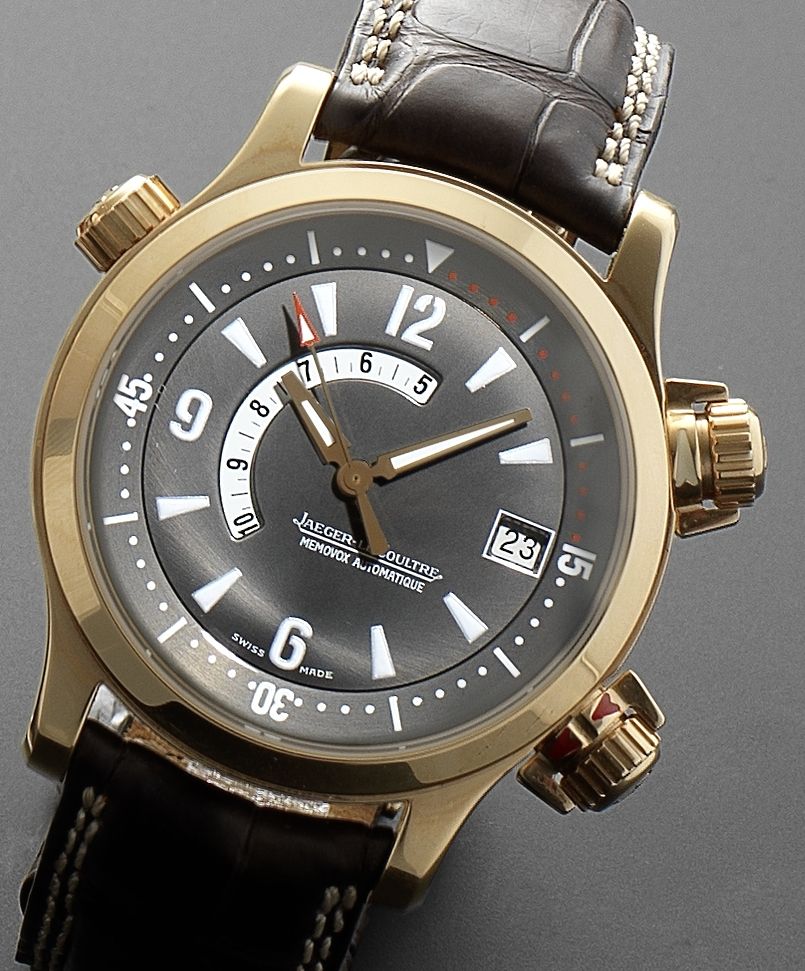 Jaeger-LeCoultre. A fine 18ct rose gold automatic calendar wristwatchMaster Compressor Memovox, Ref:146.2.97, No.0222, Recent