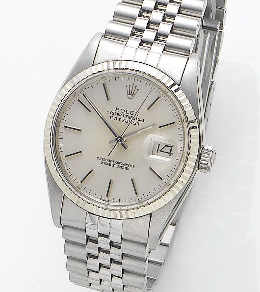 Rolex. A stainless steel automatic centre seconds calendar bracelet watchDatejust, Reference 16014, Case Number 6036137, Circa 1979