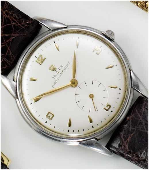 Rolex. A gents stainless steel wristwatch Shock-Resist, 19