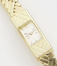 Audemars Piguet. A lady's 18ct gold manual wind bracelet watch