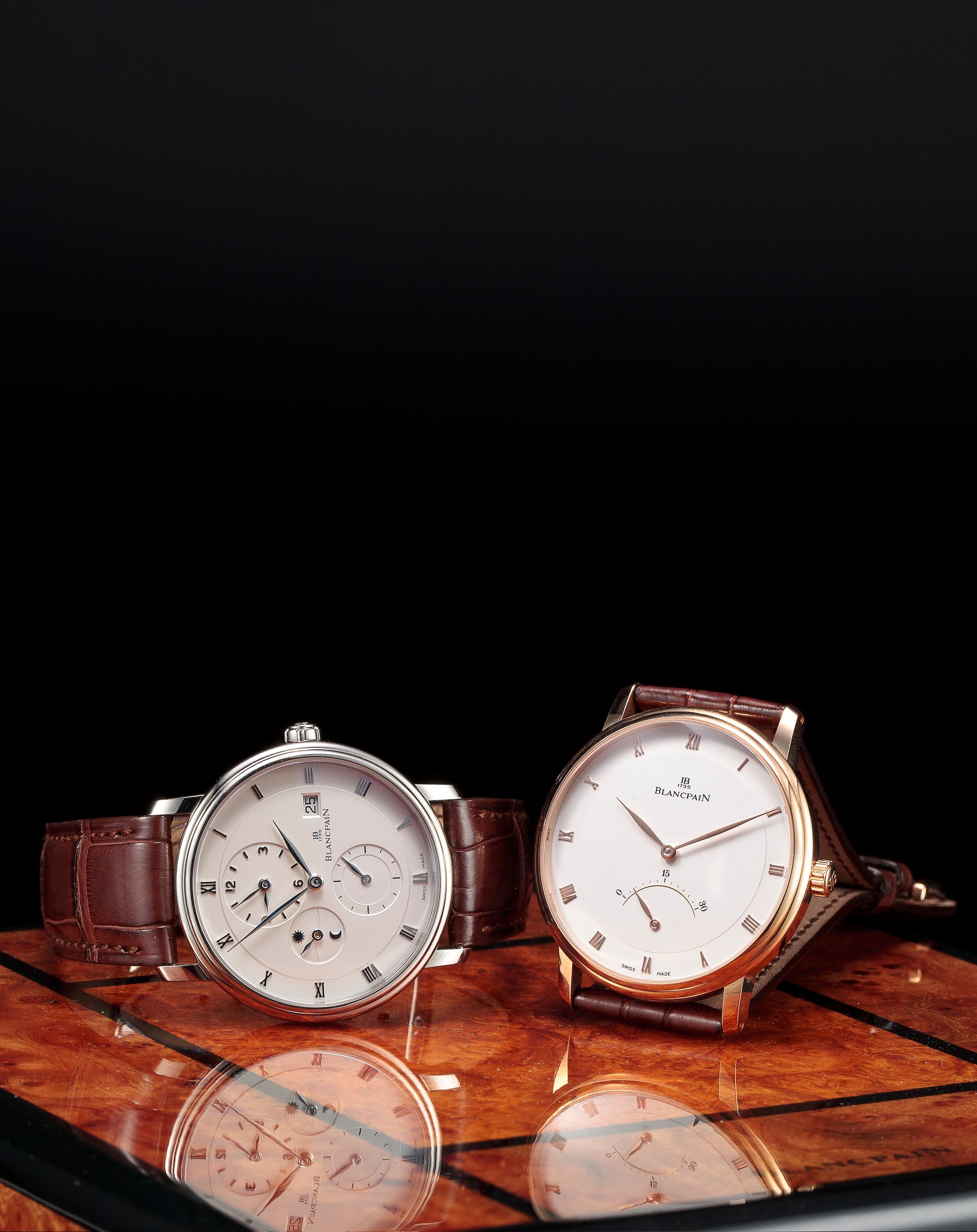 Blancpain. A fine and unusual 18K rose gold automatic wristwatch with retrograde secondsVilleret, Ref: 4063-364255, No. 74, 2000's