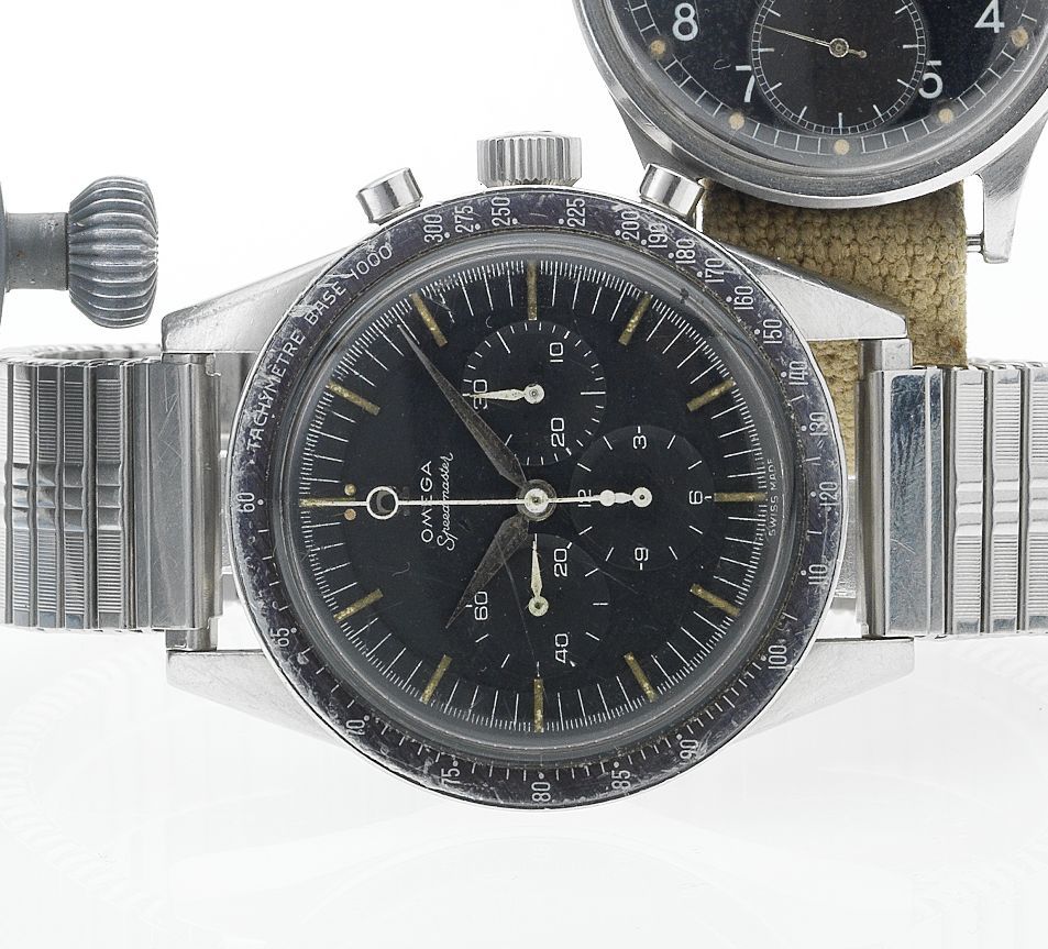 Omega. A fine and rare stainless steel manual wind chronograph wristwatchSpeedmaster, Ref:2998-2, Movement No.17761956, Ref:2998-2, Circa 1959