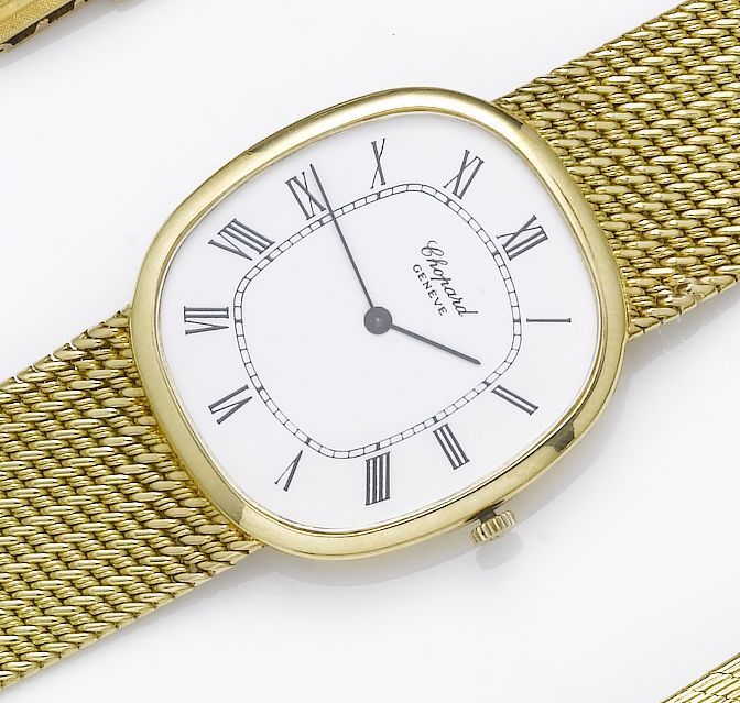 Chopard. An 18ct gold bracelet watch1980's