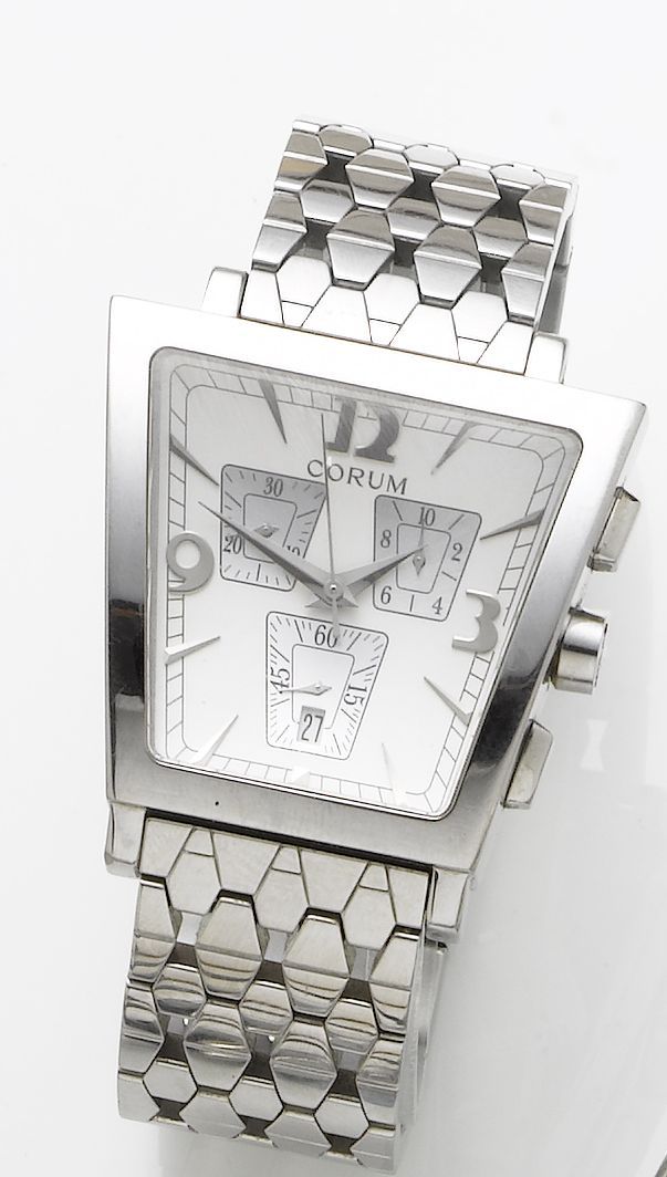 Corum. A quartz stainless steel chronograph calendar bracelet watchRecent