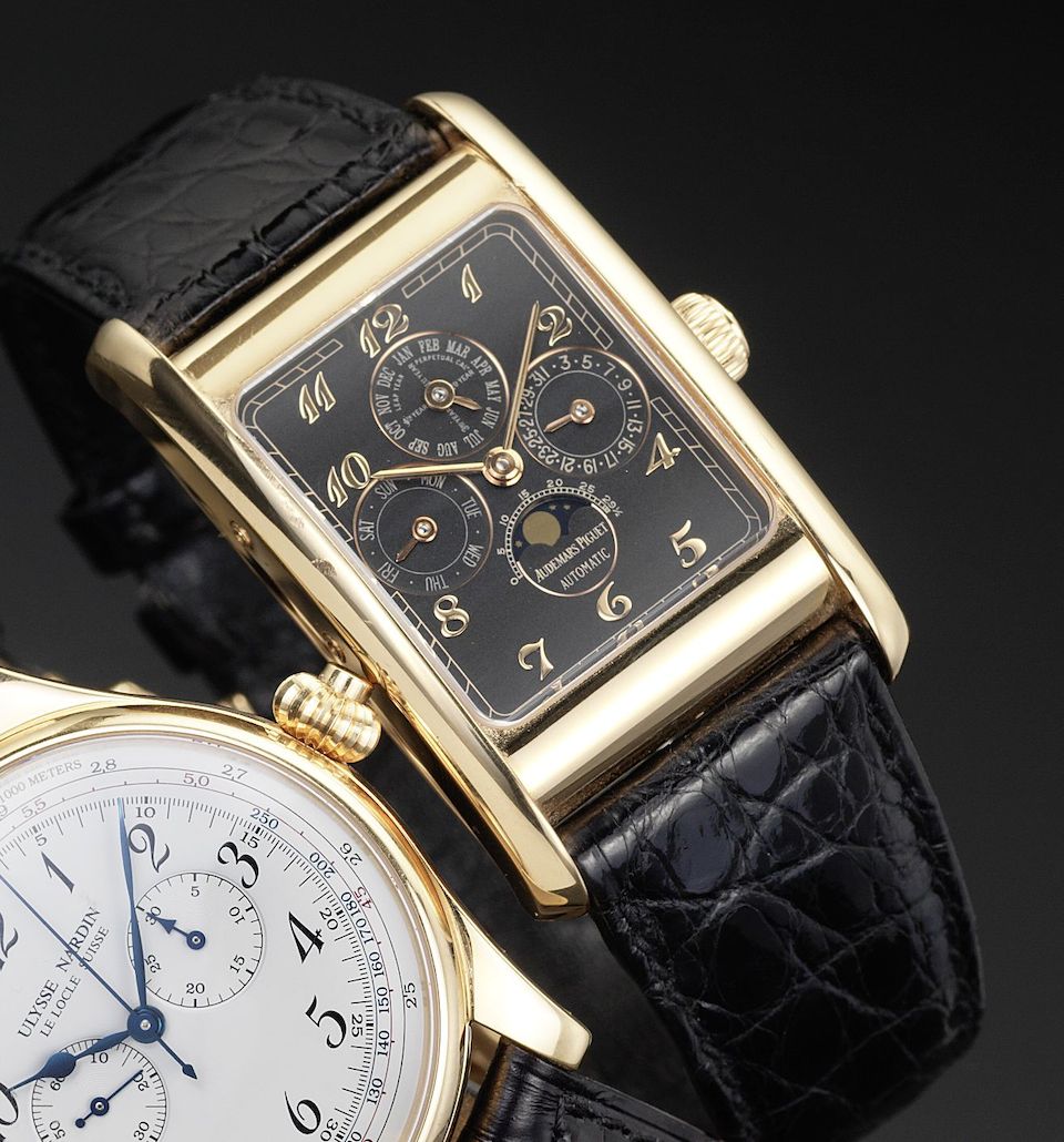 Audemars Piguet. An 18ct pink gold automatic perpetual calendar wristwatchQuantieme Perpetuel, Ref:E14191, Number:30, recent