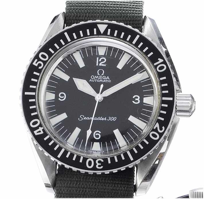 Omega. A stainless steel centre seconds automatic military issue wristwatchSeamaster 300,1970