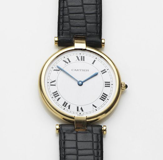 Cartier. An 18ct gold quartz wristwatchMust de Cartier, Case No.810013864, Sold 20th March 1985