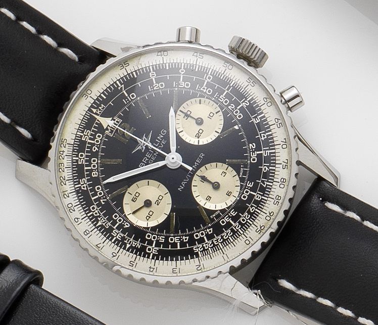 Breitling. A stainless steel manual wind chronograph wristwatchNavitimer, Ref:806, Case No.1067072, Circa 1960