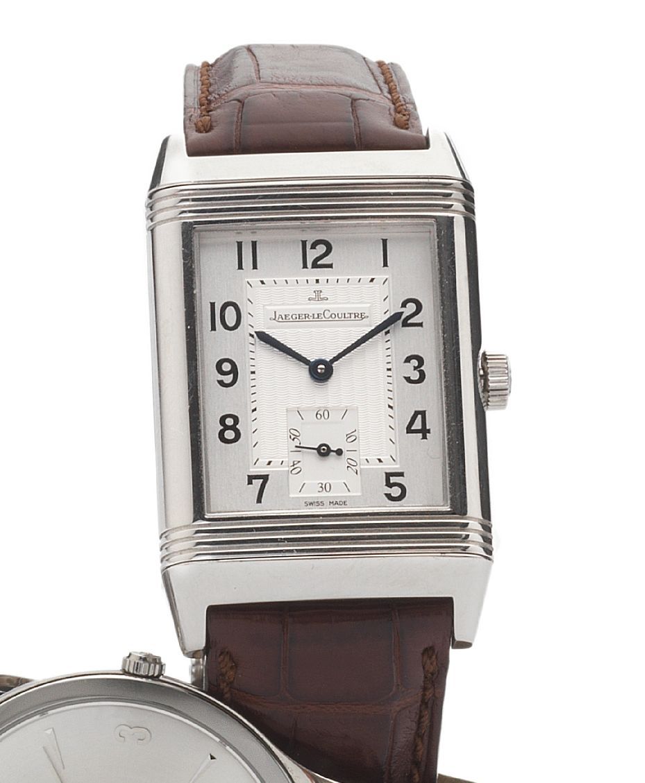 Jaeger LeCoultre. A stainless steel manual wind reversible wristwatch with box and papersRef:270.8410, Sold 29th February 2008