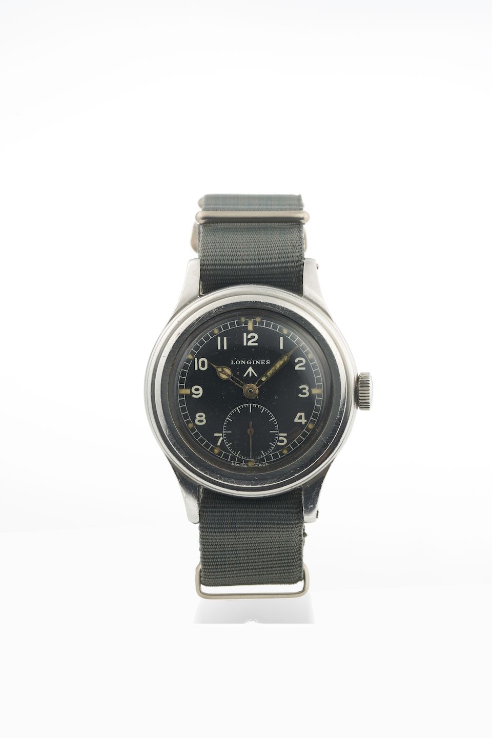Longines. A Rare Stainless Steel Military Wristwatch