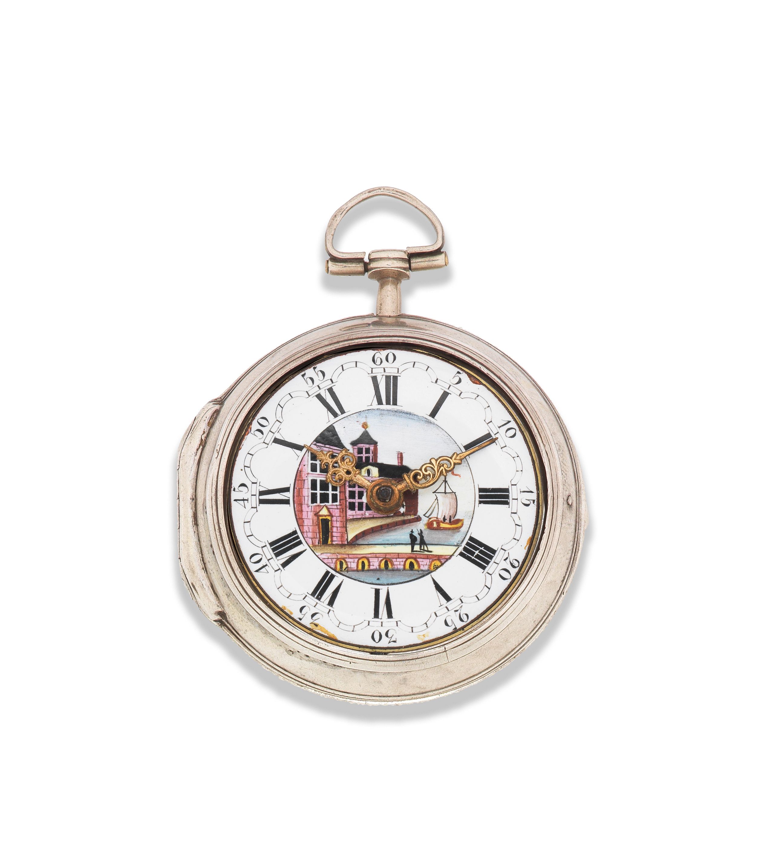 John Rayment, Huntingdon. A silver key wind pair case pocket watch London Hallmark for 1764