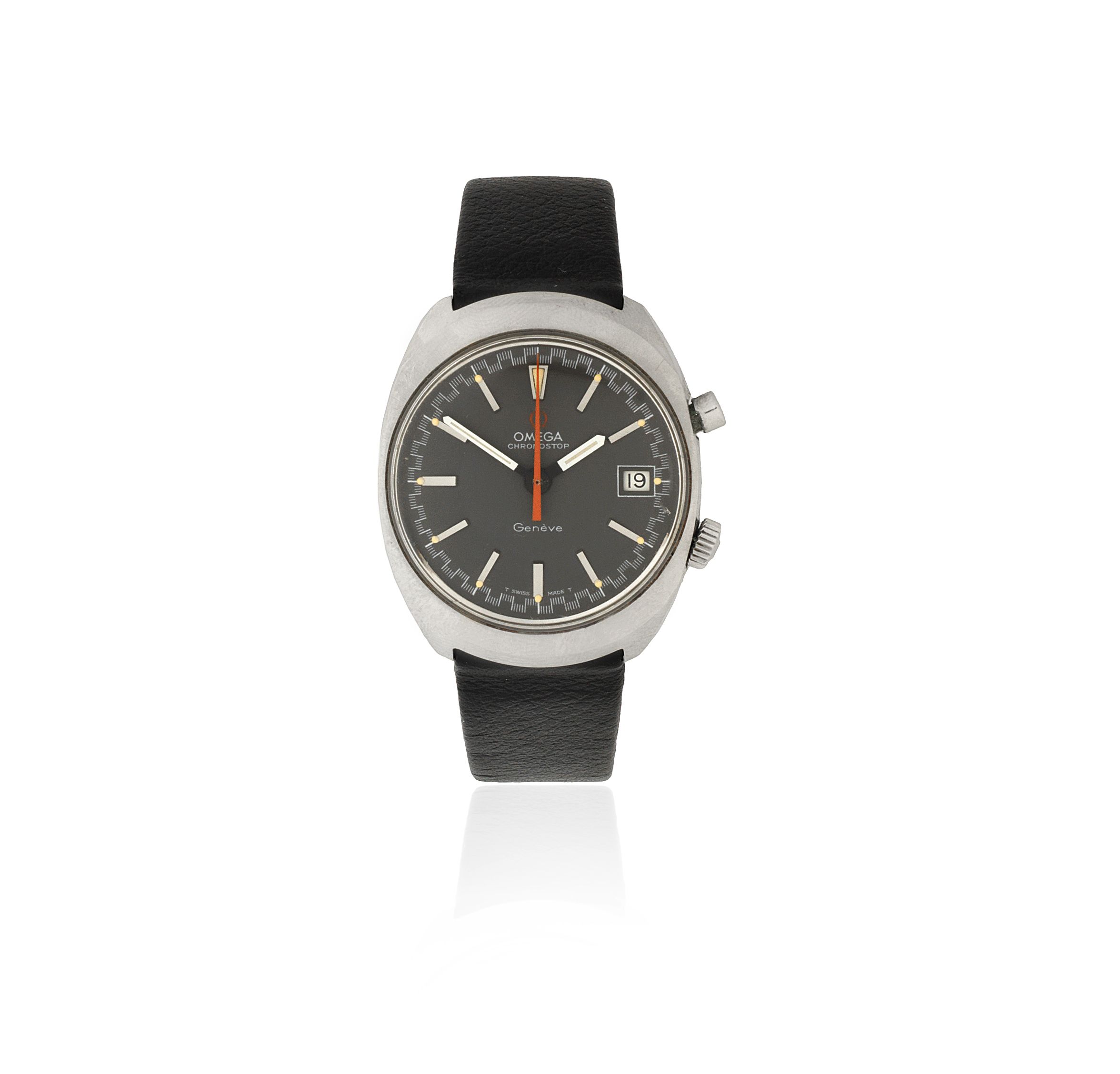 Omega. A stainless steel manual wind single button chronograph wristwatch Chronostop, Ref: 146.009 / 146.010, Circa 1970
