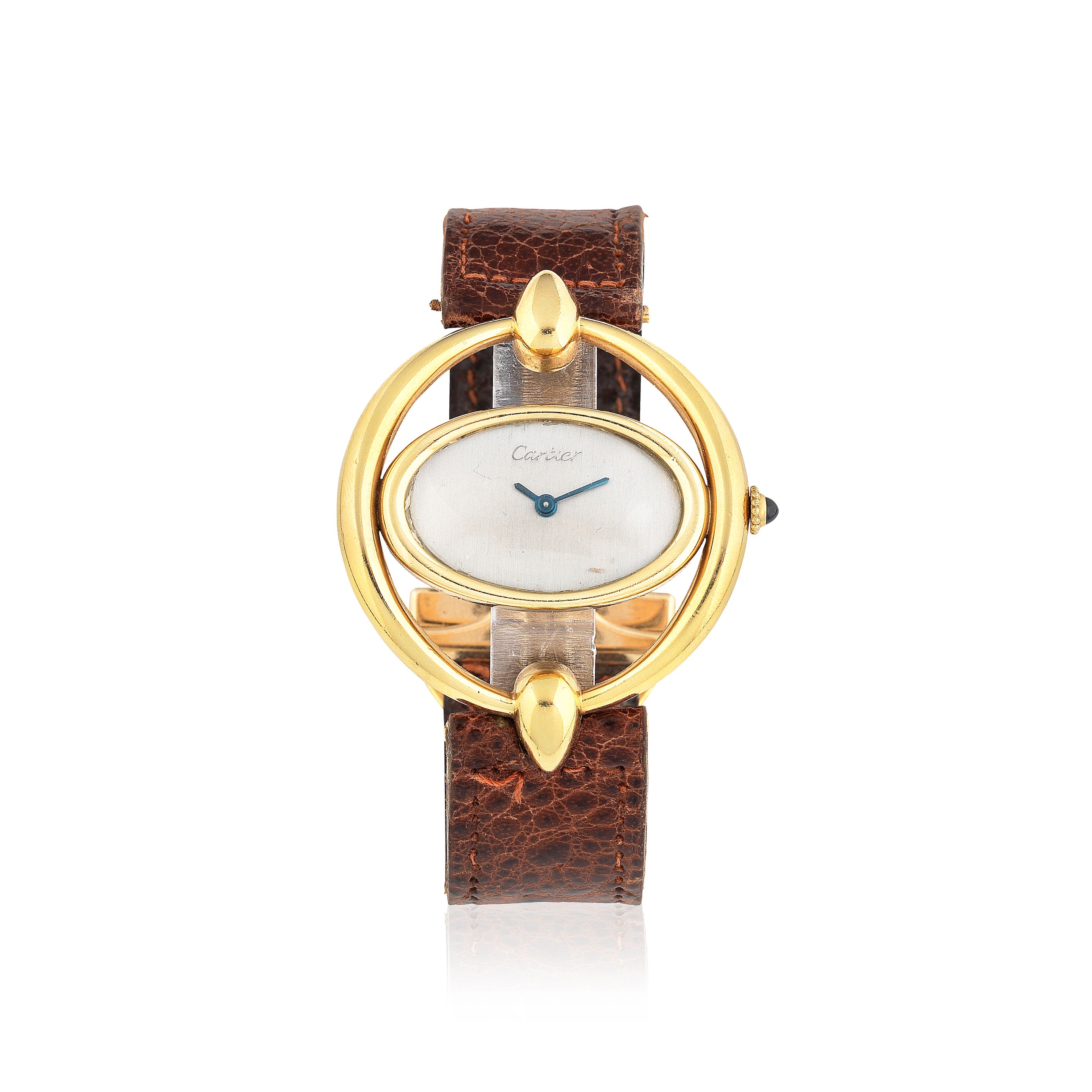 LeCoultre. An 18K gold manual wind oval wristwatch London Hallmark for 1971