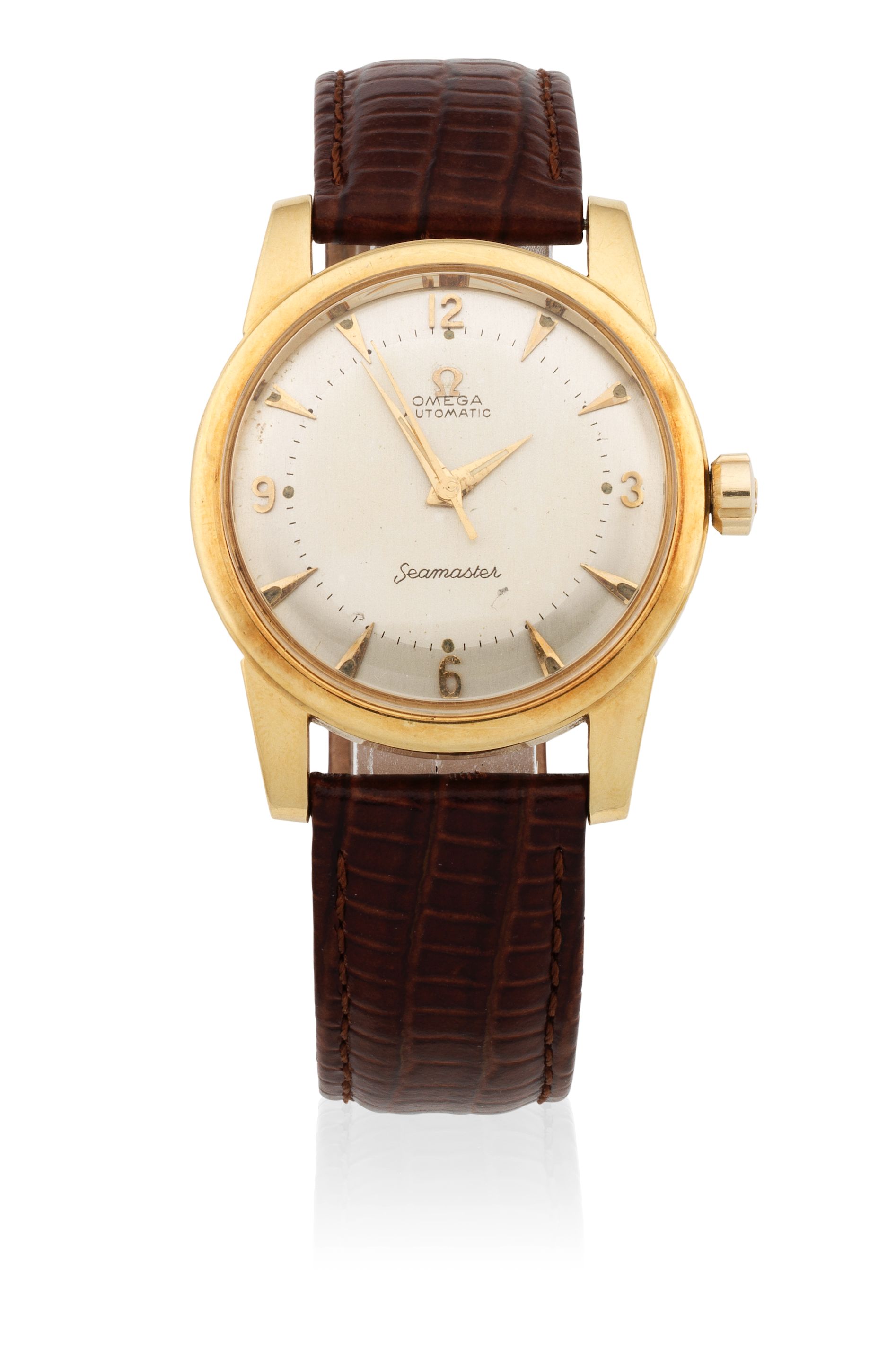 Omega. An 18K gold bumper automatic wristwatch Seamaster, Ref: 2570 2520 SC, Circa 1952