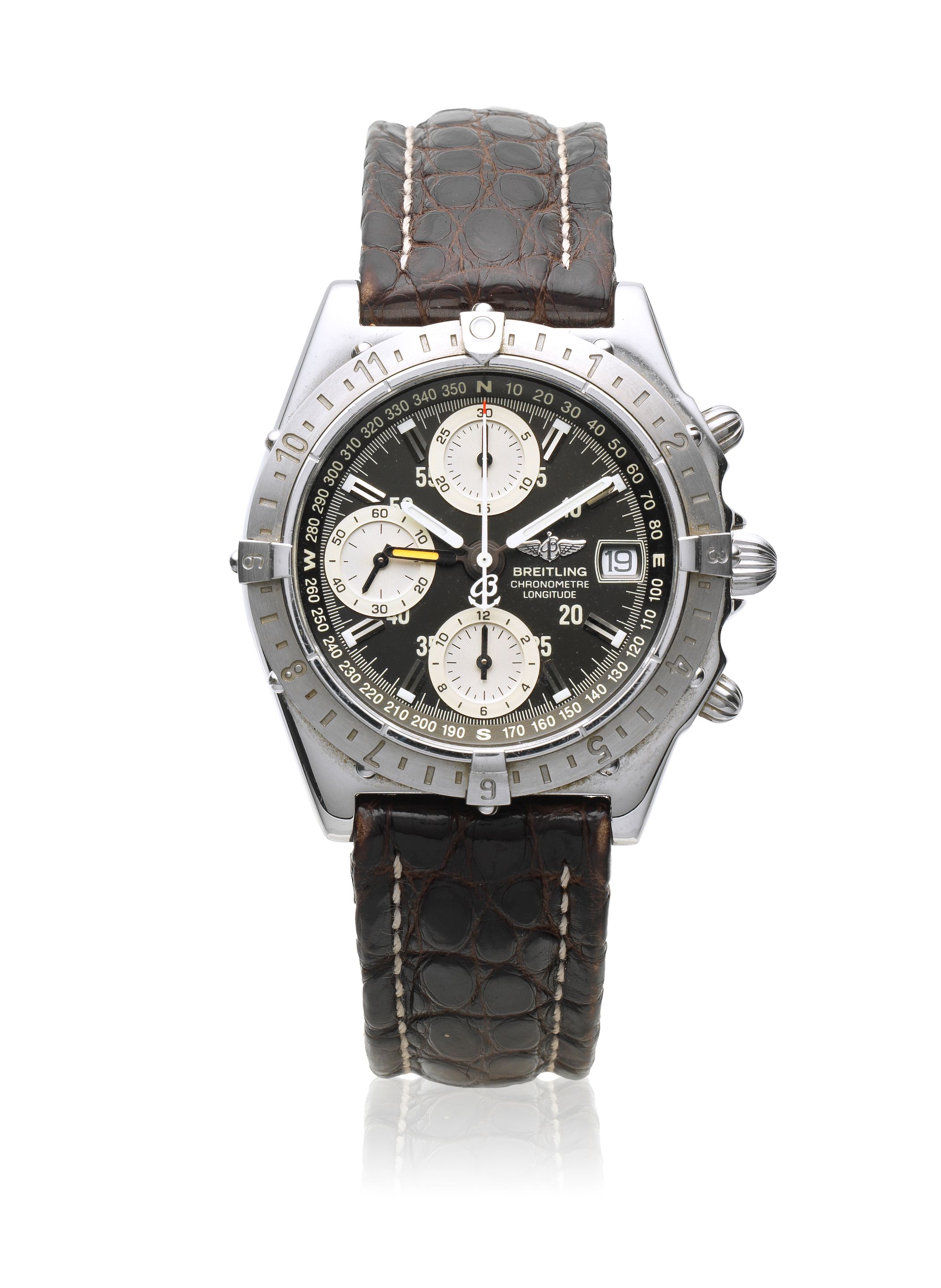 Breitling. A stainless steel automatic calendar chronograph wristwatch Chronomat Longitude, Ref: A20348, Circa 2000
