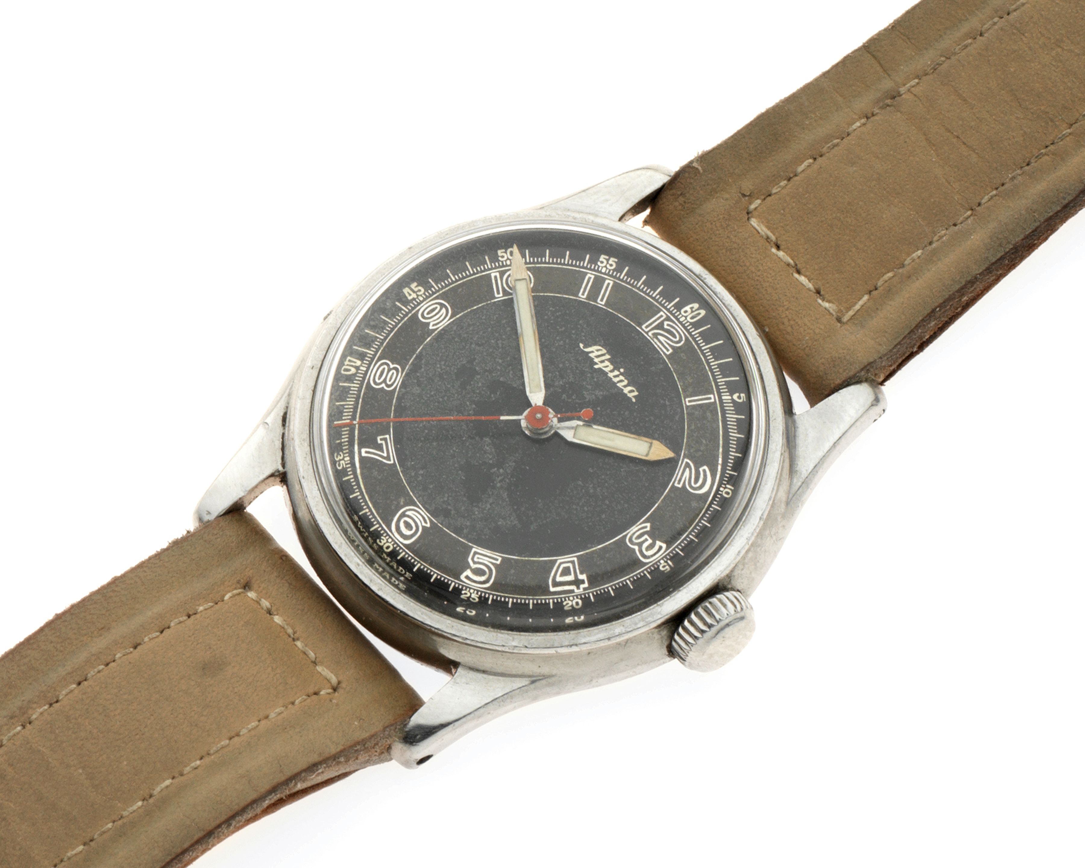 Alpina. A stainless steel manual wind wristwatch