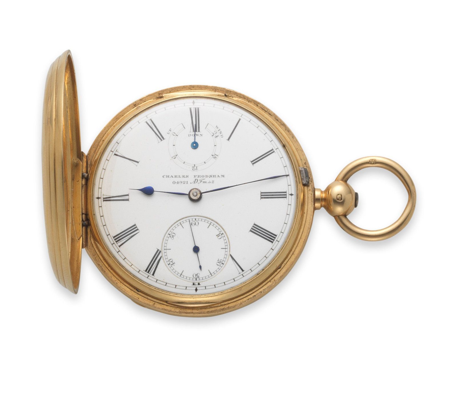 Charles Frodsham, 84 Strand, London. An 18K gold key wind full hunter pocket watch London Hallmark for 1874