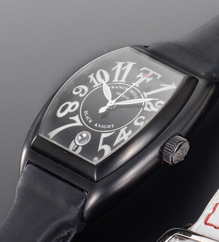 Franck Muller. A rare blackened steel cased automatic wristwatch limited to an edition of 25 pieces and designed in collaboration with Theo FennellBlack Knight, Number ...