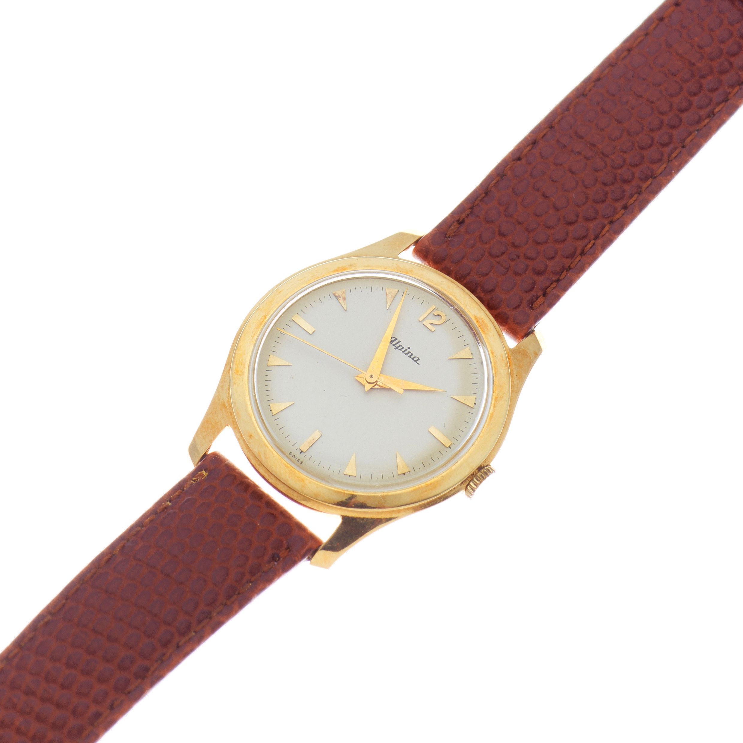 Alpina. An 18K gold manual wind wristwatch Circa 1960