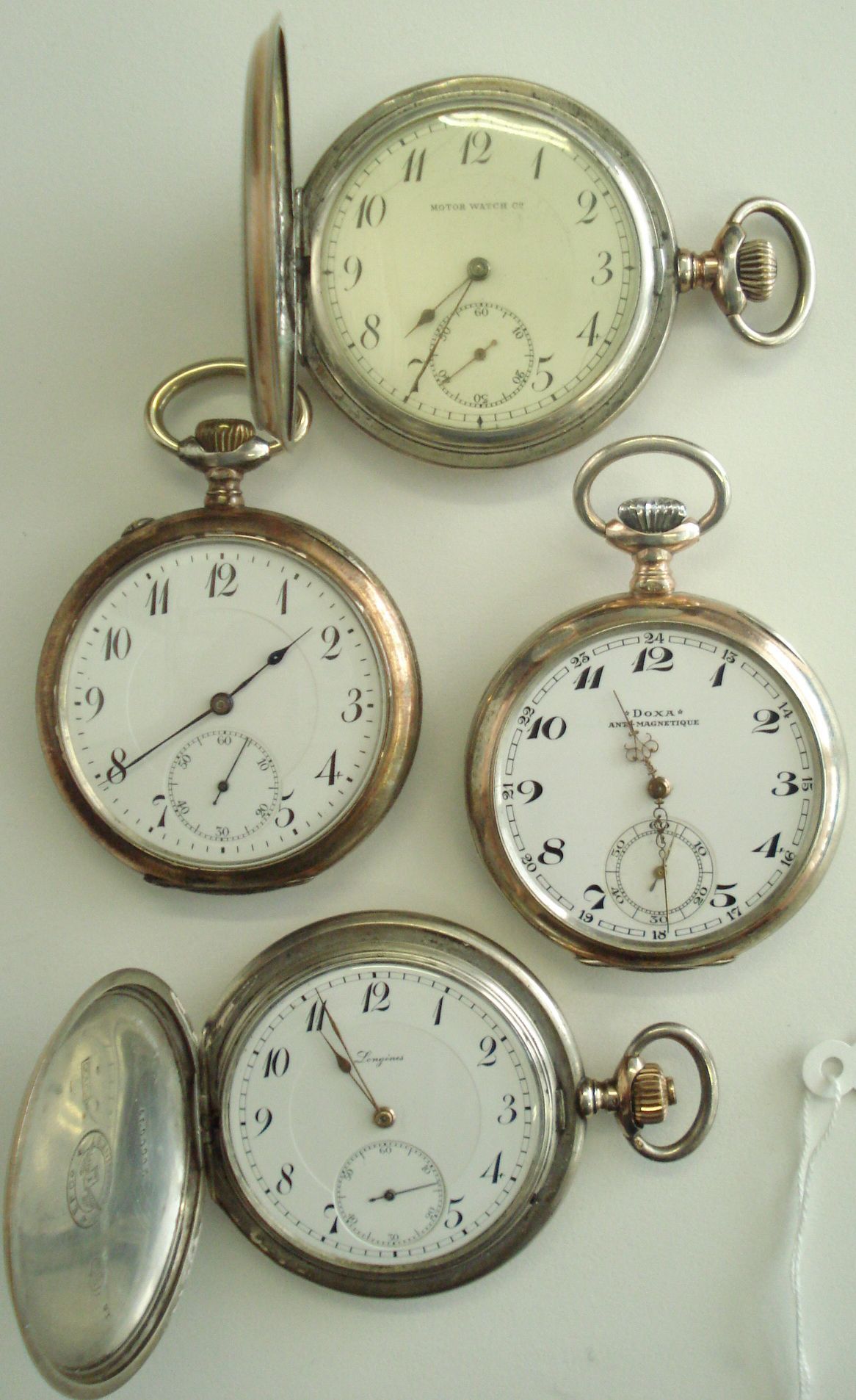A lot of 4 various silver pocket watches(3)