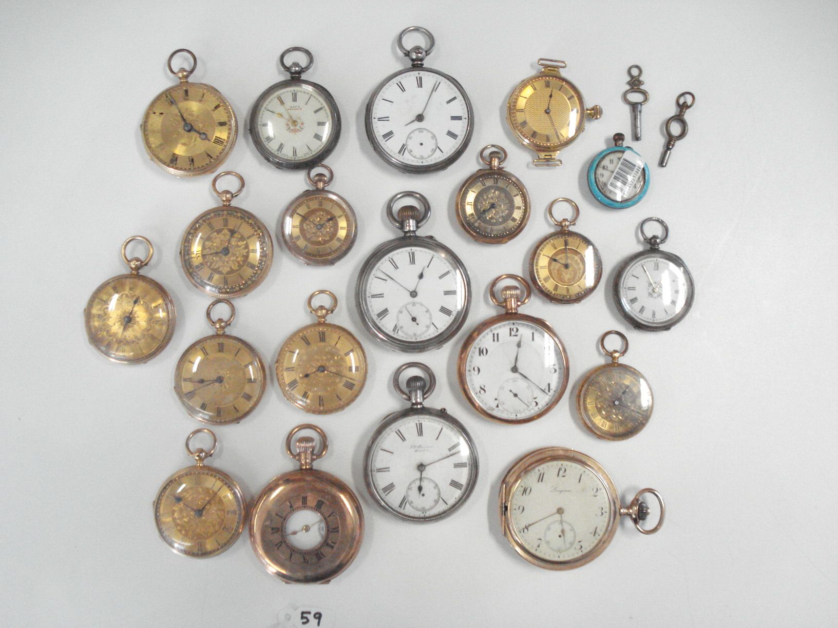 A lot of 20 various pocket watches