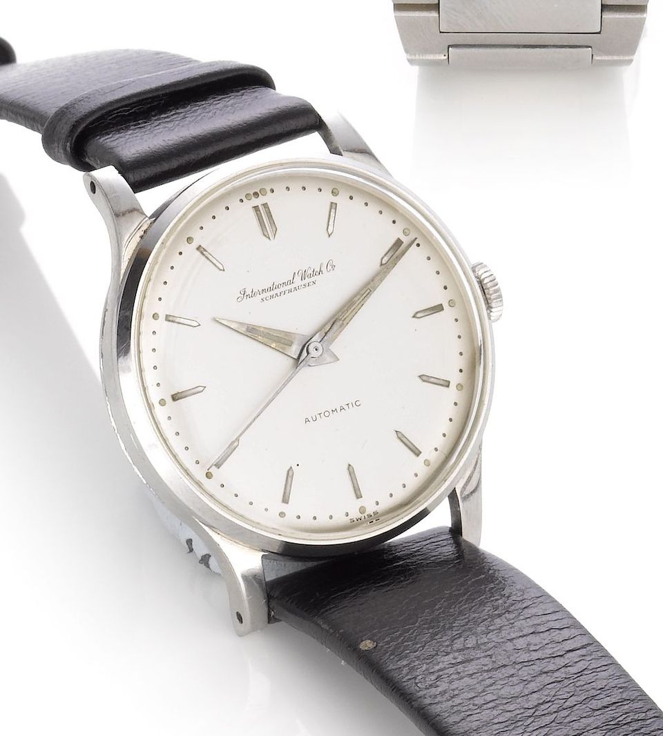 IWC. A stainless steel automatic centre seconds wristwatchCase No.1458306, Movement No.1443276, 1960's
