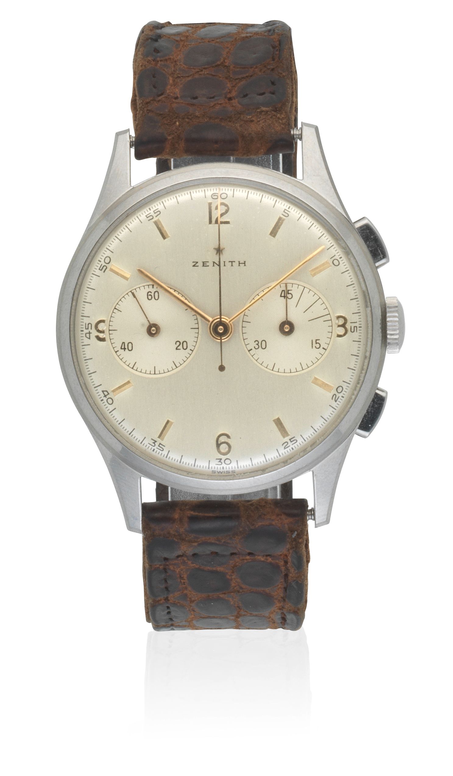 Zenith. A stainless steel manual wind chronograph wristwatch Circa 1960
