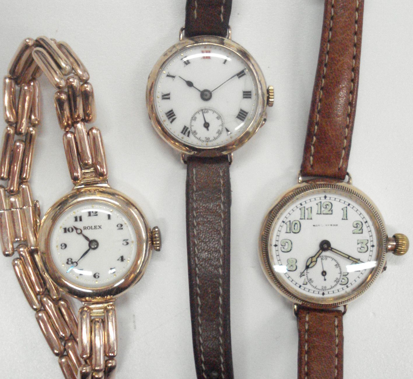 A lot of 3 various early 20th century wristwatches(3)