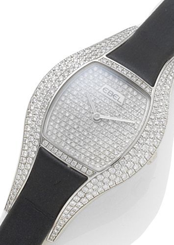 Ebel. A lady's 18ct white gold and diamond set quartz wristwatchMoon Chic, Recent