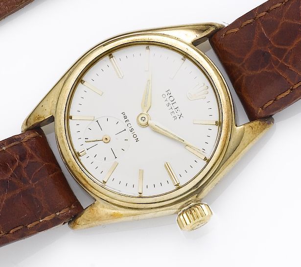 Rolex. A 9ct gold boy size wristwatchOyster, 1940's
