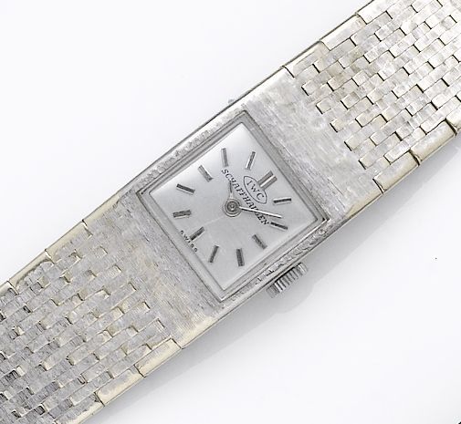 IWC. A lady's 18ct white gold bracelet watch1960's