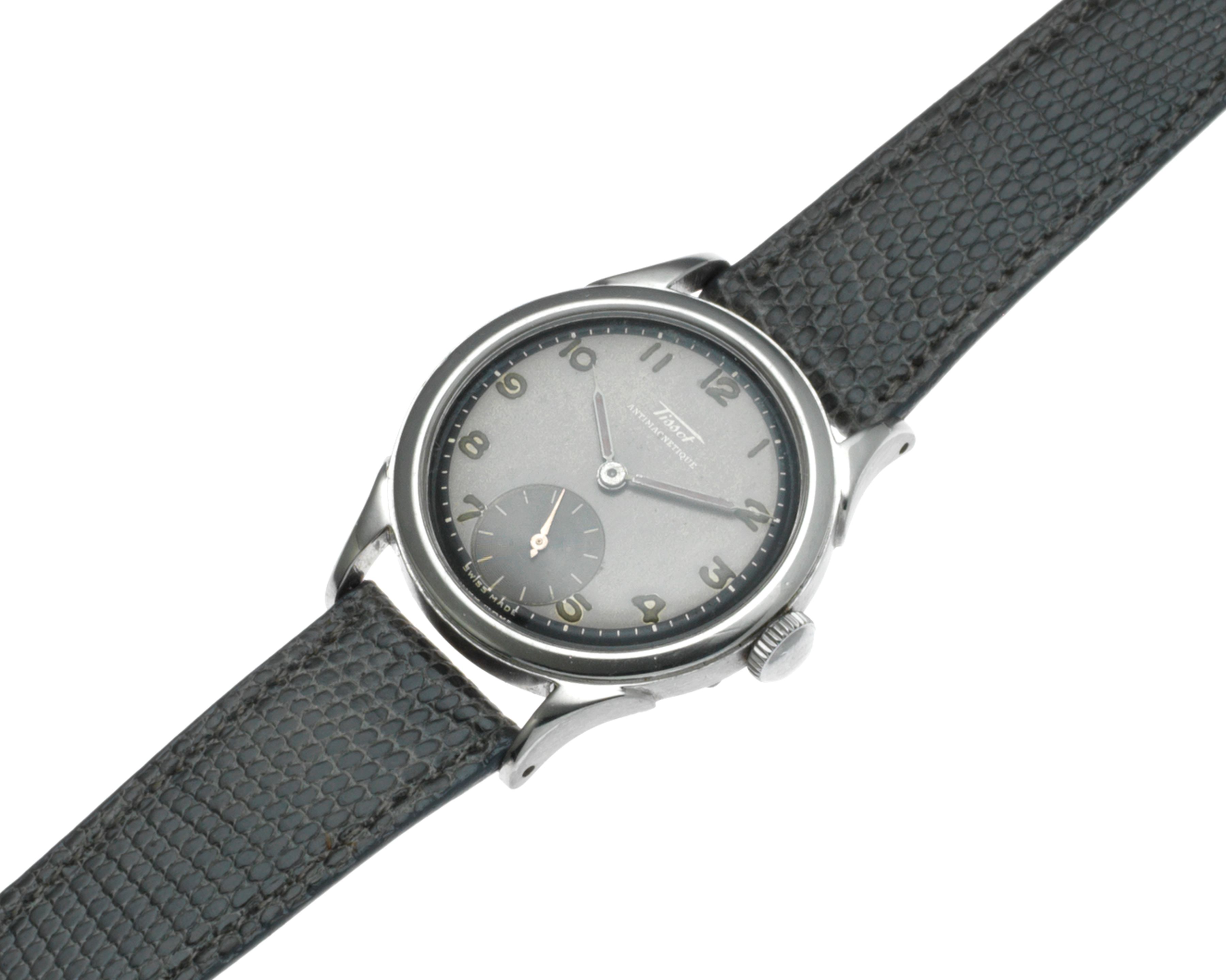 Tissot. A stainless steel manual wind wristwatch