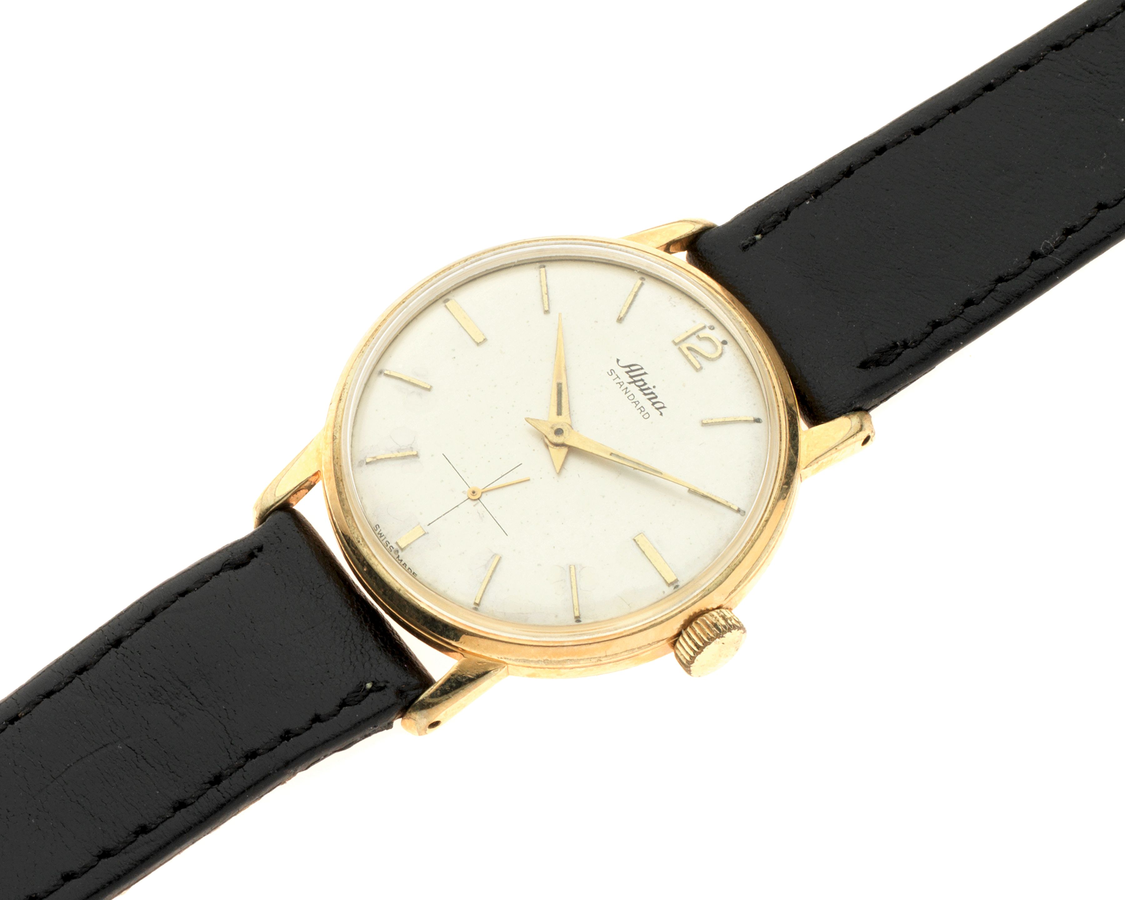 Alpina. A gold plated manual wind wristwatch Model: Standard