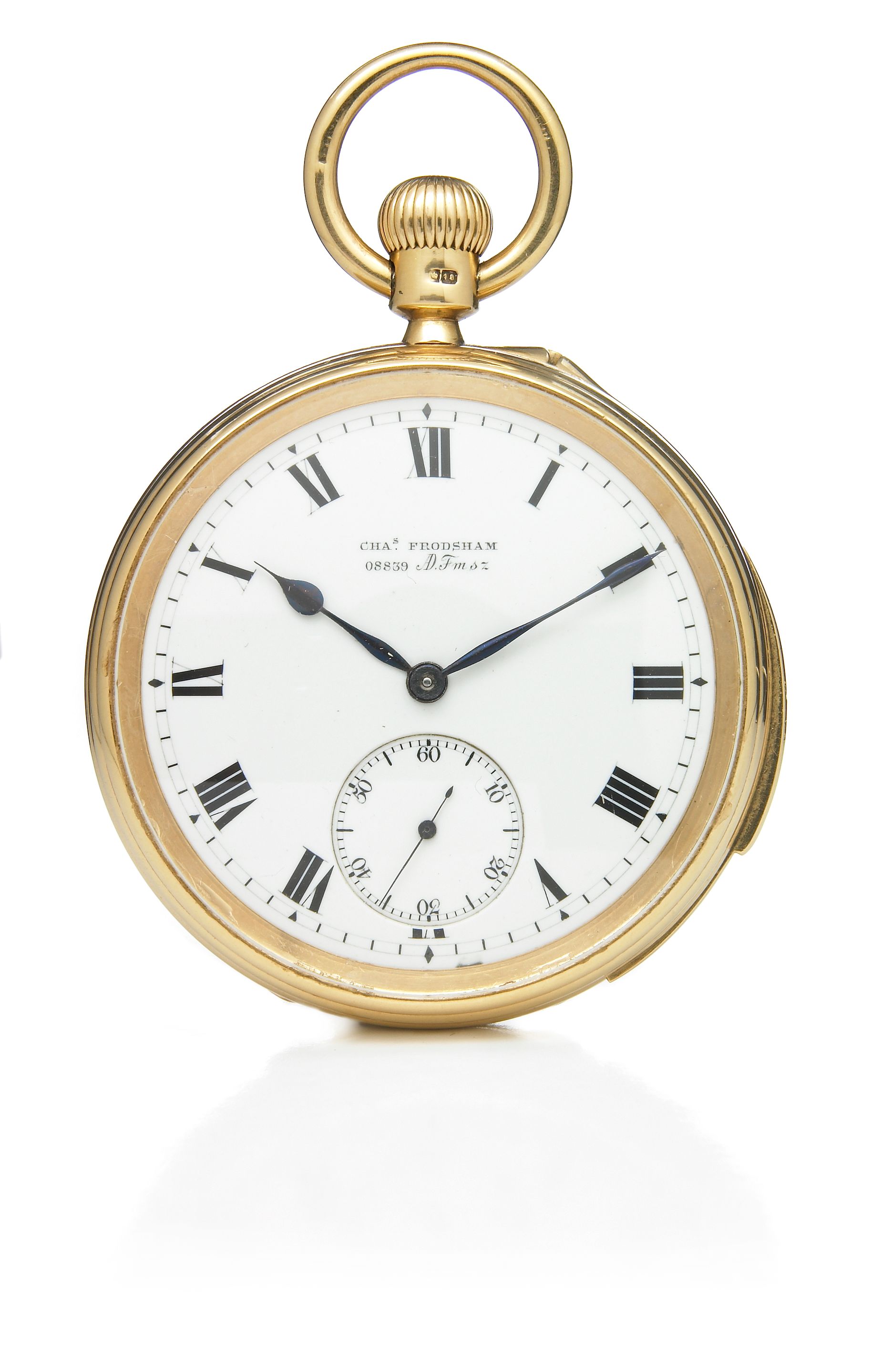 Charles Frodsham. An 18k gold open face minute repeating pocket watchNo.08839, ADFMSZ, 15 New Bond Street, late of 84 Strand, London, by appointment to the ...