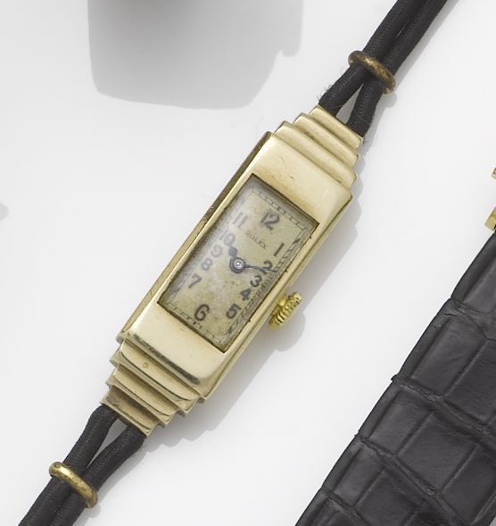Rolex. A lady's 9ct gold cocktail watchPrincess, Glasgow Import mark for 1935