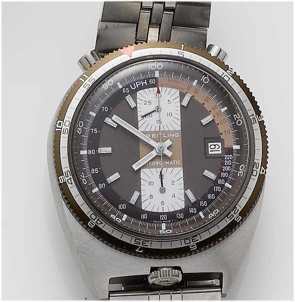 Breitling. A stainless steel automatic wristwatch Bullshead, 1970's