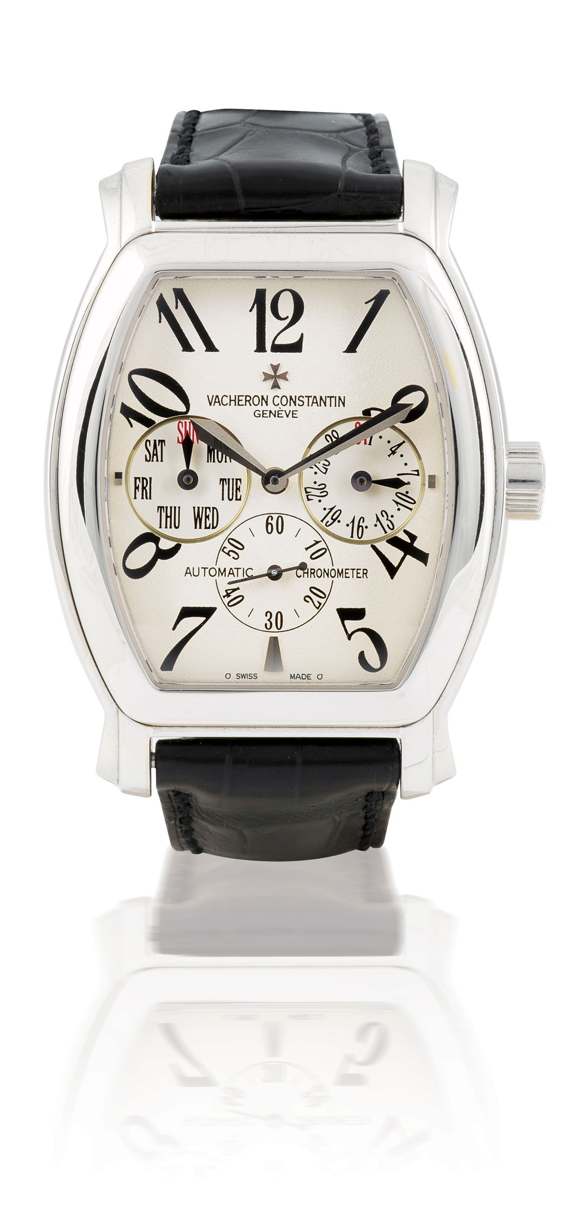 Vacheron Constantin. A fine 18ct white gold automatic calendar wristwatchRoyal Eagle, Case No. 754780, Ref: 42008, Circa 2000's