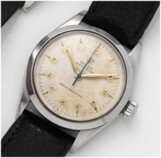 Rolex. A stainless steel centre seconds wristwatch Oyster Royal, 1940's